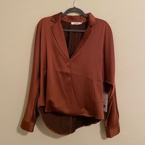 JustFab Twist Front Blouse